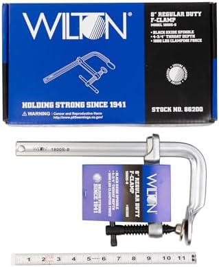 Wilton Regular-Duty F-Clamp, 8" Opening, 4-3/4" Throat, 1800 Lbs. Clamping Force (1800S-8)