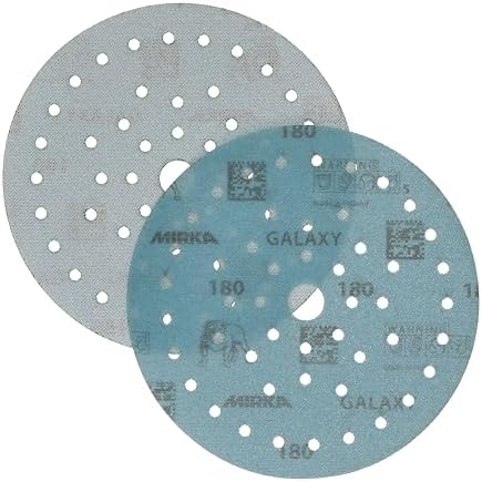 Mirka Galaxy Multifit Sandpaper 6 inch Grit 180 50 Discs Pack