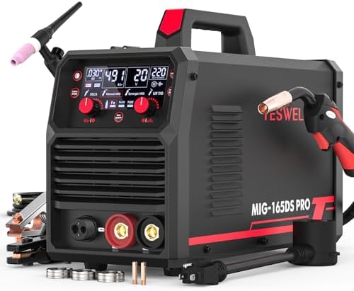YESWELDER 165A MIG Welder and Lift TIG Torch, 110V/220V MIG/Flux Core MIG/Lift TIG/Stick