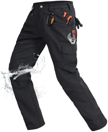 Rapoo Men's Ripstop Cargo Pants Work Pants EDC with 9 Pockets Hiking Pants