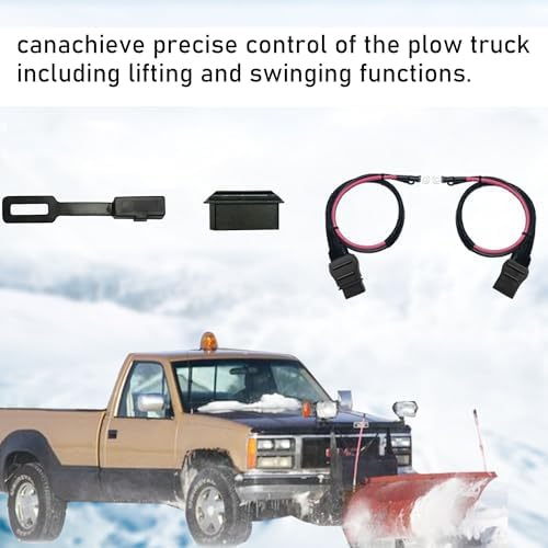 Cable Plow and Truck Side 2-Pin with Dust Cover, Model 21294 8245 61169 8274, Western Plow Parts, Boss Plow Wiring Harness, Snow Plow for Truck, Fisher Plow Parts