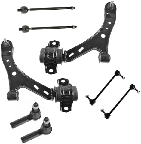 TRQ Front Steering & Suspension Kit Control Arm with Ball Joint Sway Bar