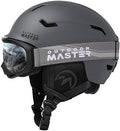 OutdoorMaster Ski & Snowboard Helmet Set with OTG Ski Goggles for Adults