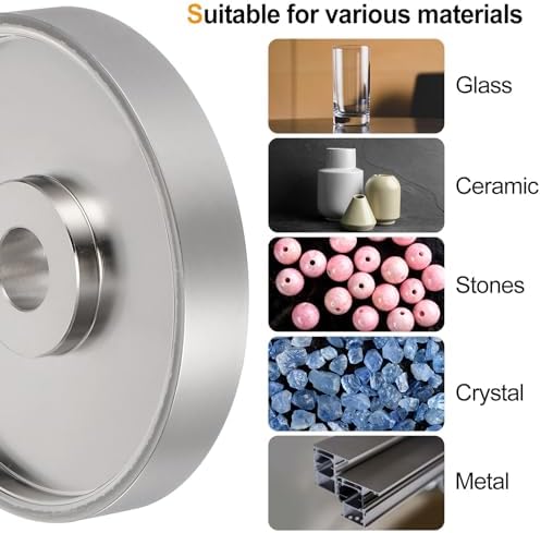HARFINGTON Diamond Lapidary Wheel 6 Inch x 1 Inch Arbor Hole 1000 Grit Grinding Wheels for Stone, Marble, Glass, Ceramics, Crystal, Carbide, Steel