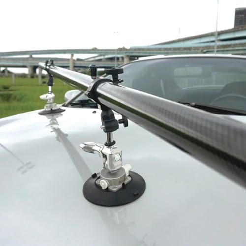 Kupo 6" Metal Pump Suction Cup, Heavy Duty Mount with Fixed 5/8" Swivel Baby Pin for Cameras, Lights, and Accessories on Smooth Surfaces for Production Rigging (KG119611)