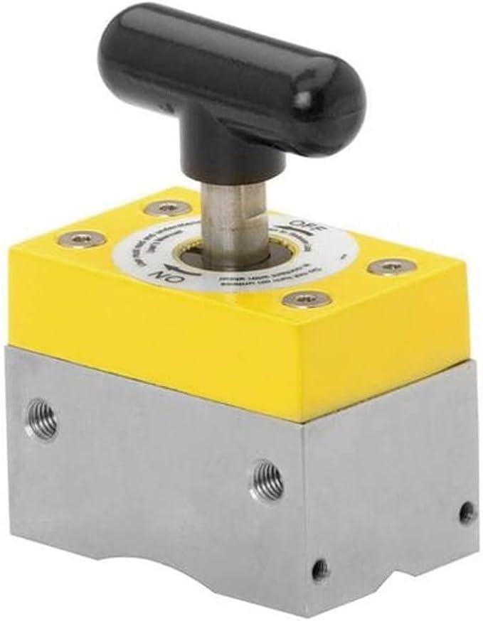 Magswitch MagSquare 165 Magnetic Welding Square Base Clamp Holder for Welding Kit, Tools, Supplies and Accessories, Magnet Switch with On/Off Capabilities, 150 lb Holding Force, Black