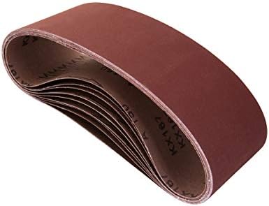 Skil 7510-01 120 Volt 3-InchX 18-InchBelt Sander and POWERTEC 110810 3 x 18 Inch Sanding Belts, 80 Grit Aluminum Oxide Belt Sander Sanding Belt for Portable Belt Sander