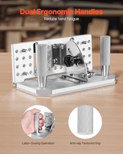 VEVOR Belt Grinder Knife Jig, 85° - 115° Adjustable Belt Sander Knife Sharpening Jig with Dual Handles, 7.68" Long Sharpener Locator Compatible with Belt Sander, Bench Grinder, Sharpening Machine
