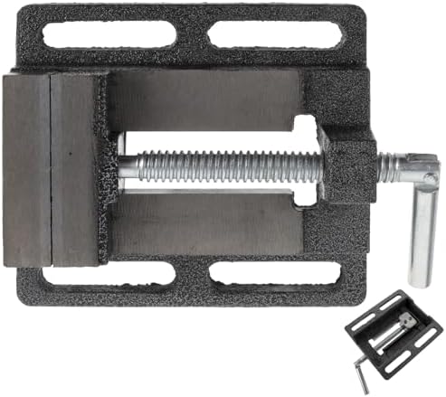 OSALADI 3-inch Cast Iron Drill Press Vise Table Vise Bench Clamp for Woodworking and Drilling Machines, Stable Workholding Device for Milling and Precision Tasks Random Color