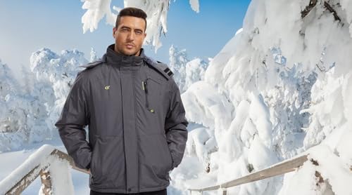QPNGRP Mens Waterproof Ski Snowboard Jacket Winter Windproof Snow Coat