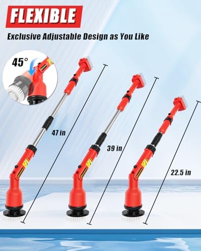 Uniqwamo Electric Spin Scrubber Compatible for Milwaukee 18V Battery