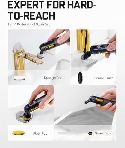 Fanttik Flip G10 Nano HomeCare Electric Spin Scrubber, Tile Grout Brush