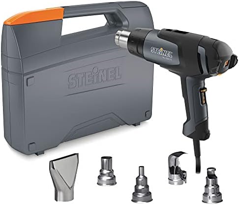 Steinel HL 1920 E Industrial Kit - Heat Gun Set incl. hot air Gun with Adjustable Temperature & Airflow, Heat Tool kit for Cable Stripping, edgebanding, Shaping Plastics