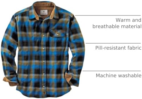 Legendary Whitetails Mens Flannel Long Sleeve Button Down 100% Cotton Shirt