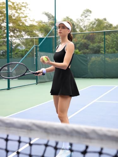 SUUKSESS Tennis Dress with Shorts Underneath Easy Peasy Athletic Dresses