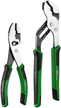 SK 2-Piece Pliers Set, 8'' Slip Joint & 10'' Water Pump Pliers, CR-V Steel