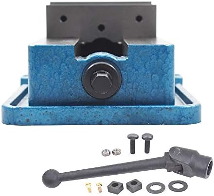 findmall 5 Inch Lock Down Vise Accuracy Milling Vice 5 Inch Jaw Width Drill Press Vise Milling Drilling Machine Bench Clamp Clamping Vice(5")