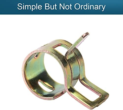 Fielect 50pcs 11/32" / 9mm Spring Band Type Action Hose Pipe Clamp Low Pressure Air Clip Clamp Fasteners Assortment Kit for Plumbing, Automotive and Mechanical