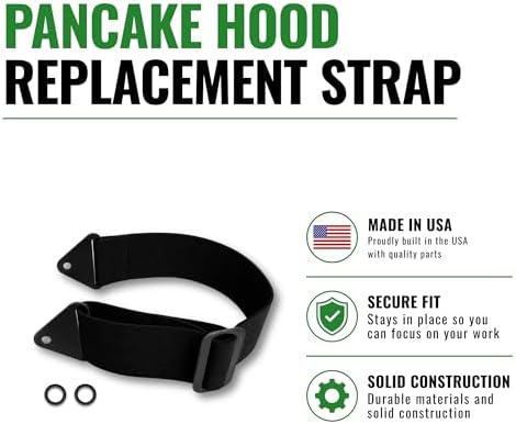 Replacement Strap for Pancake Welding Hood, Adjustable Elastic Head Strap, Black