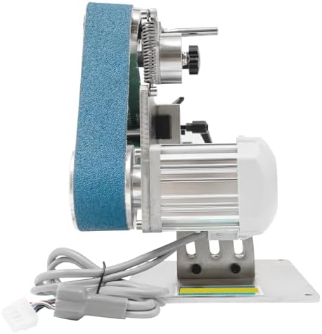 2 x 36 Inch Belt Sander Grinder, 0.75KW 110V Bench Mount Grinder, 0-5000 RPM Adjustable Variable Speed Belt Sander with 60 & 800 Grit Belts for Metal, Wood, Knife Making