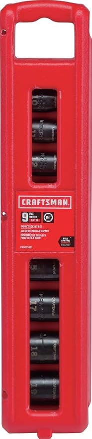 CRAFTSMAN Impact Socket Set, Metric, 3/8", 9Piece (CMMT15881)