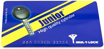 Mul-T-Lock Junior Rim & Mortise Rimo Cylinder, Chrome, 2 Keys, High Security