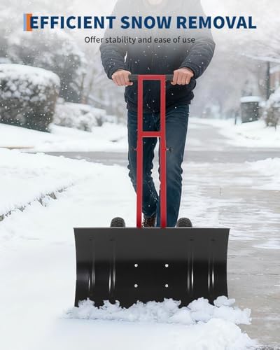 GarveeTech 29x16.5 in Snow Shovel with 7-Position Angled Blade