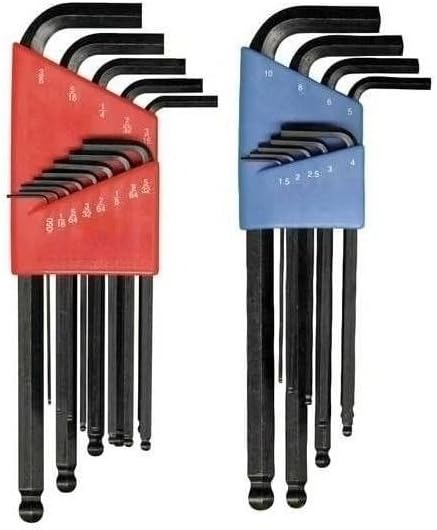 13222 For Eklind,Combination Ball-Hex-L Key Set 0.050" to 3/8"&1.5mm