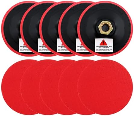 SHDIATOOL 4-Inch Backer Pad Backing pad of Foam Plastic Body with 5/8-Inch-11 Thread for Diamond Polishing Pads Pack of 10