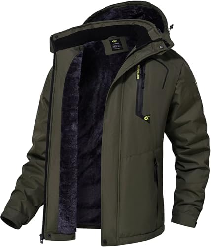 QPNGRP Mens Waterproof Ski Snowboard Jacket Winter Windproof Snow Coat
