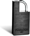 PACLOCK's UCS-446A Shrouded Single Post Padlock for Pelican® Storm Cases & Milwaukee® PACKOUT™, Slim Shoulder for Limited Rotation, Prevents Cutting Attempts, Black, 2 Keys, Keyed Different