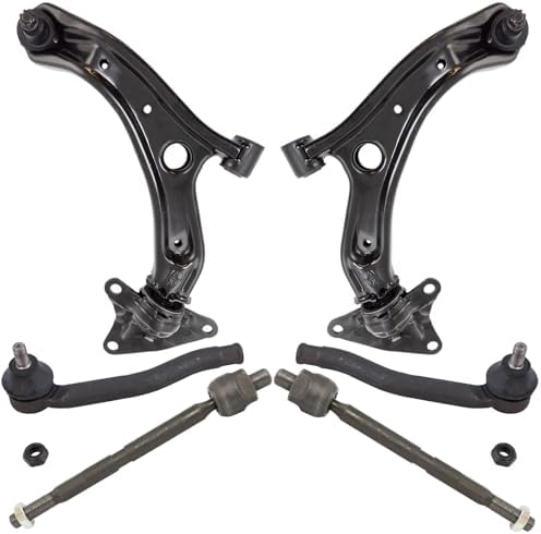 TRQ Front Steering & Suspension Kit Control Arm with Ball Joint Tie Rod