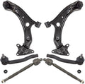 TRQ Front Steering & Suspension Kit Control Arm with Ball Joint Tie Rod