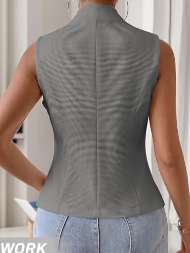 Mina Self Women's Sleeveless Sweater Vest,Knit Stretchy Dressy Casual Top