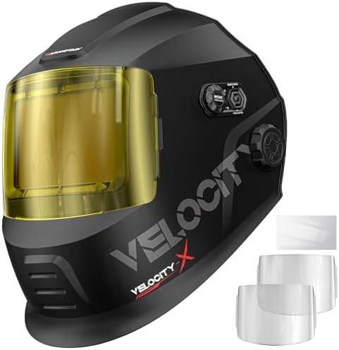 ARCCAPTAIN Intelligent Auto-Darkening Welding Helmet, 4.6" x 3.2" Screen