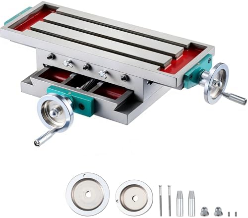 VEVOR Milling Working Table 17.7 X 6.7 Inch, Compound Milling Machine Work Table 2 Axis 4 Ways Move, Multifunction Milling Working Table Heavy-duty Structure,for Milling and Drilling Machine