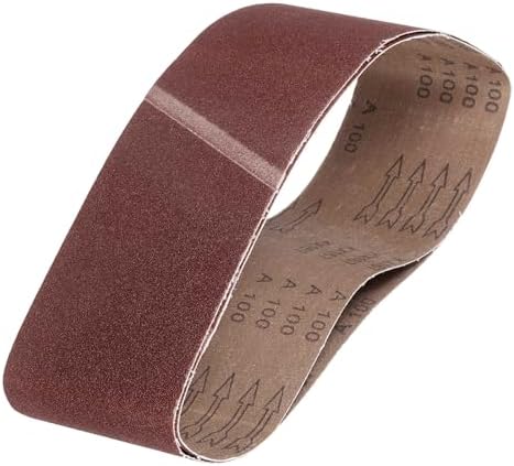 HARFINGTON 4 x 36 Inch Sanding Belts, 2 Pcs 100 Grits Aluminum Oxide Abrasive Belt Sander File Belt for Woodworking, Metal Polishing, Knife Sharpener