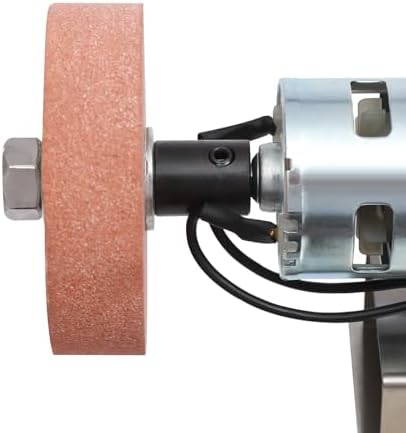 3-In-1 Mini Belt Sander-Knife Sharpener Electric Bench Grinder Sanding Machine, 7 Adjustable Speed Buffer Polisher for Metal Wood DIY Handcraft, Tool & Knife Sharpening