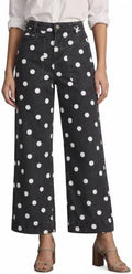 Cicy Bell Womens Cropped Wide Leg Jeans High Waisted Baggy Denim Ankle Pant