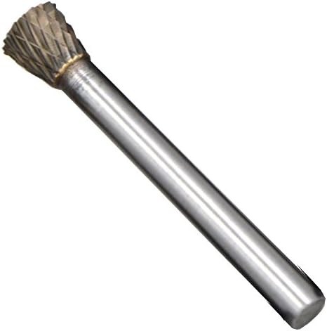 5Pcs/set 1/2 Dia.Inverted Cone Burrs Heavy Duty Solid Carbide Grinding Heads Chamfering Abrasion Industrial Deburring Rotary Tools for Inverted Angle Holes Dovetailed Slots.
