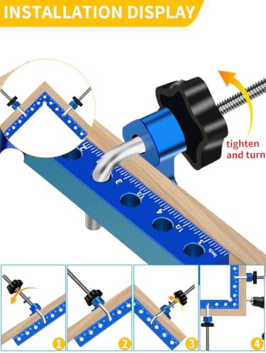 8PCS 90° Corner Clamps for Woodworking, Aluminum Right Angle Kit