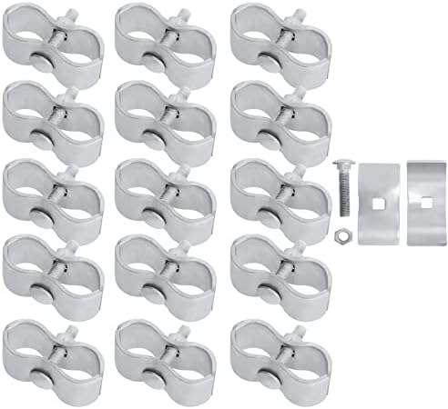 16Sets Dog Kennel Panel Clamps Chain Link Fence Clamps, 1-3/8’’ Fence Parts
