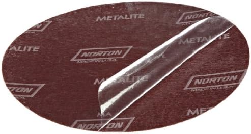 Norton Metalite R228 Large Diameter Abrasive Cloth Disc, Cotton Backing, Pressure Sensitive Adhesive, Aluminum Oxide, 12" Diameter, Grit 40 (Pack of 5)