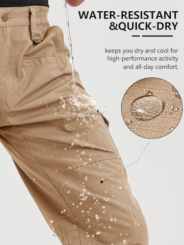 CNBQDD Mens Work Pants Cargo Tactical Construction for Men Ripstop Waterproof Lightweight Outdoor Hiking with Pockets