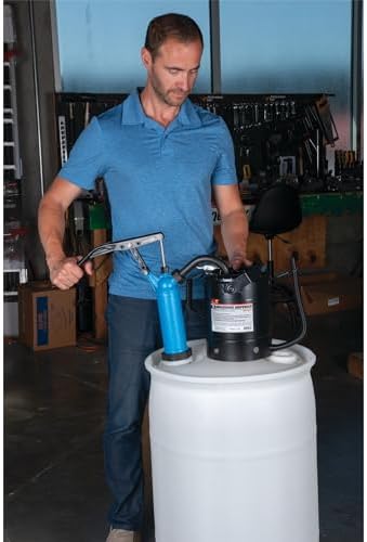 Performance Tool W54268 Blue General Purpose Lever Action Barrel Drum Pump - Fits 5 to 55 Gallon Drums