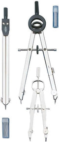 ALVIN Compass Basic Bow Standard Drawing Set 6" Model 795B Includes 4.5 Inch Pencil Compass/Dividers and 6" Inch Friction Divider with Self Centering Gear Head Geometry and Engineering Kit