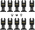 10PCS Oscillating Tool Blades, Universal Oscillating Saw Blades Multitool Blades Quick Release for Wood Plastics Soft Metal, Compatible with Dewalt Ryobi Fein Milwaukee Craftsman