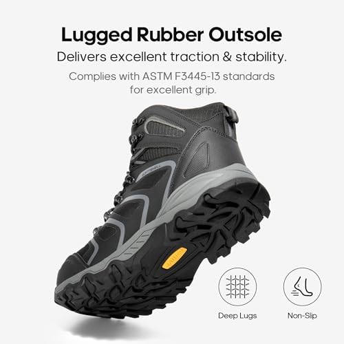 NORTIV 8 Waterproof Steel Toe Work Boots for Men