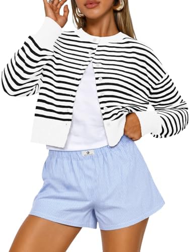 Trendy Queen Cropped Cardigan Sweaters for Women Fall Fashion Clothes 2026