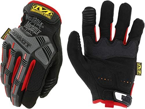 Mechanix Wear M-Pact Impact Resistant Work Gloves Red/Black Medium
